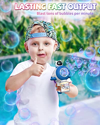 Bubble Guns For Kids, Space Bubble Machine Guns For Toddler Boy, Bubble Maker Blaster With Led Light, Bubble Blower For Party Favors, Summer Outdoor Wedding Bubbles Toys, Gift For Boys And Girls(Blue) #TOP3