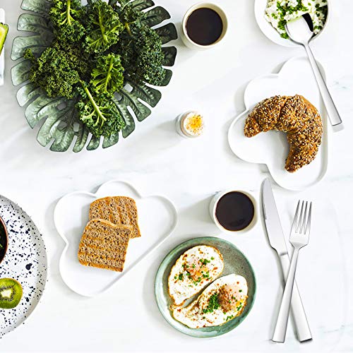 image for 48-Piece Silverware Set, HaWare Stainless Steel Square Flatware Cutler