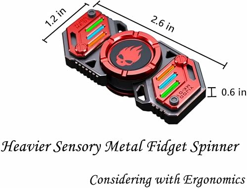 Miniatura 5 de Updated Metal Fidget Spinner Gray Fidget Toy for Adults to Anti-Anxiety and Stress Boredom