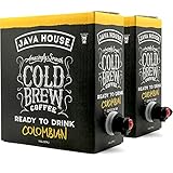 Java House Cold Brew Coffee On Tap, (128 Fluid Ounce Box) Not a Concentrate, No Sugar, Ready to Drink Liquid (Colombian, Pack of 2)