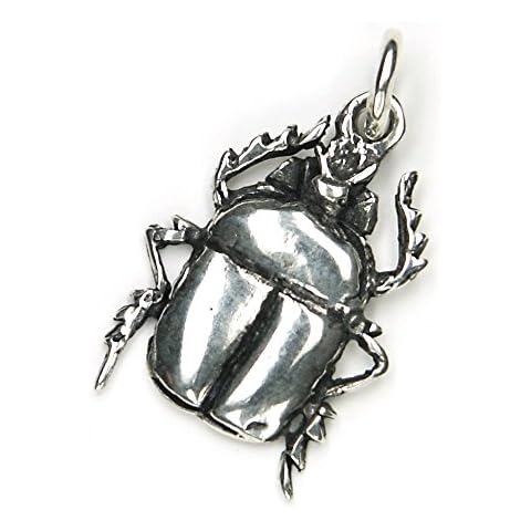 Scarabaeus Beetle Luck Pendant in Silver Cover