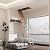 Aluminum Attic Ladder Retractable Loft Stairs Household Folding Manual Lifting, for 7'8"-10'3" Ceiling Height, 22 1/2" x 54", 375 lbs Capacity