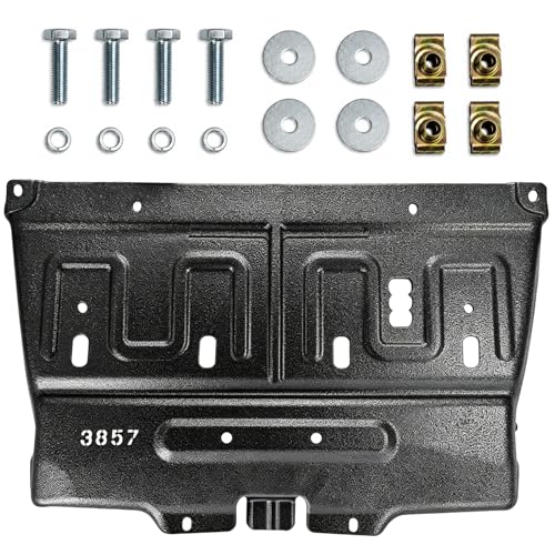 Image of ML3Z-7222-D Engine Splash Shield, Upgrade Manganese Steel Front Under Car Engine Lower Cover Compatible for 2015-2020 Ford F150 with Gasoline Engine (Not Fit for Raptor Model & 3.0L Diesel)
