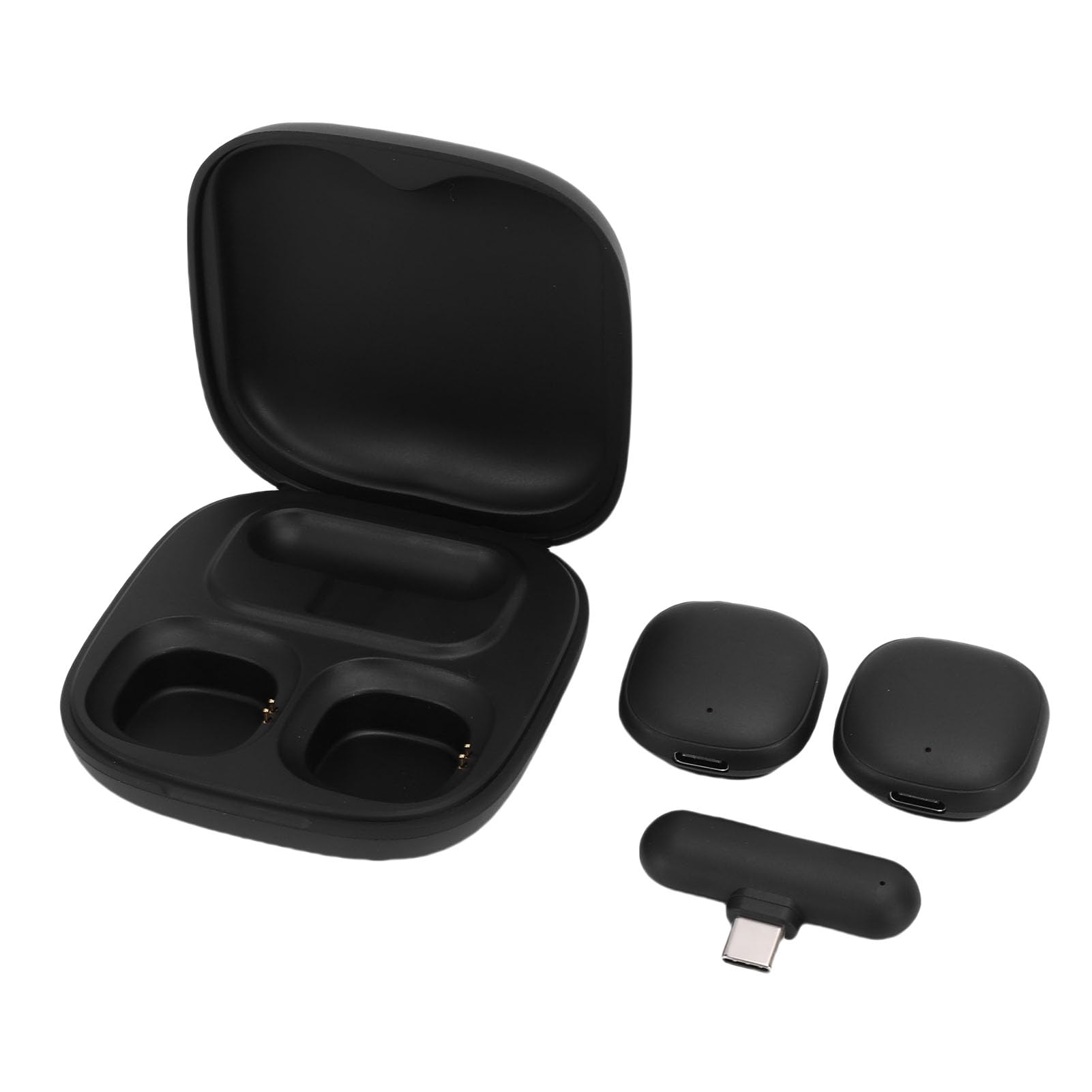 Fabater Micrófonos Lavalier Inalámbricos con Cancelación de Ruido AI para Grabación de Video y Vlogging, Batería de 24 Horas de Duración, Micrófonos Magnéticos para Creadores de Contenido
