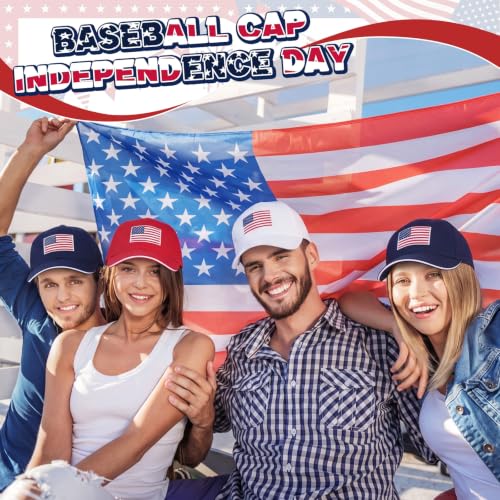 Image of Shyyween American Flag Baseball Hats 4th of July Hats 250 Anniversary Adjustable Patriotic Baseball Cap for Veterans Day