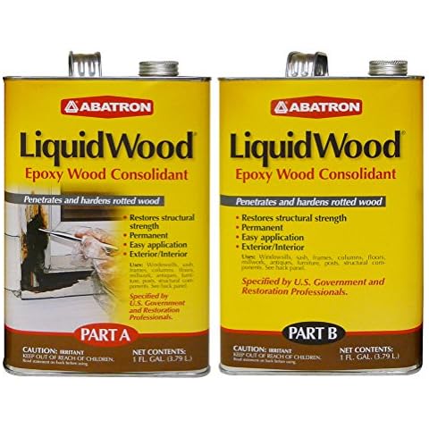 Abatron LiquidWood 2 Gallon Kit 2 Part Structural Epoxy Wood Hardener and Consolidant Resin. Cover