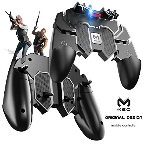 MEO Mobile Game Controller Compatible with PUBG [Six-Finger] - Game Controller with Gaming Trigger, Shoot Sensitive Controller Gamepad Aim & Fire Trigger