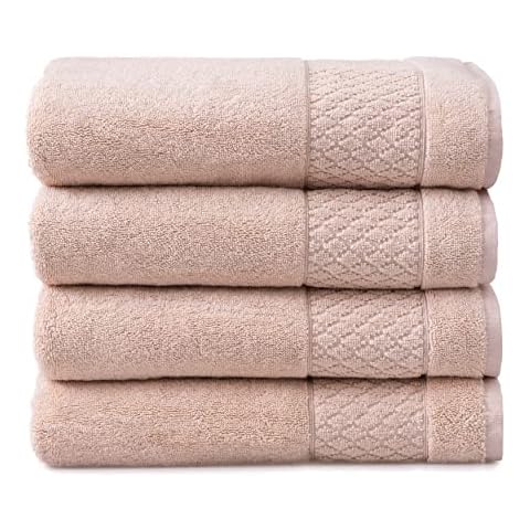Welhome Hudson Pink Luxury Bath Towels Set Cover