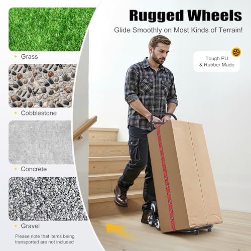 Carretilla para subir escaleras con capacidad 460 lb y 6 ruedas miniatura 5