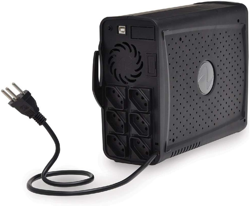 RAGTECH – Nobreak New Save Home NSH 600 – 600VA/300W – 1 bateria 12V/5Ah – Bivolt – 6 tomadas – Modelo 4125