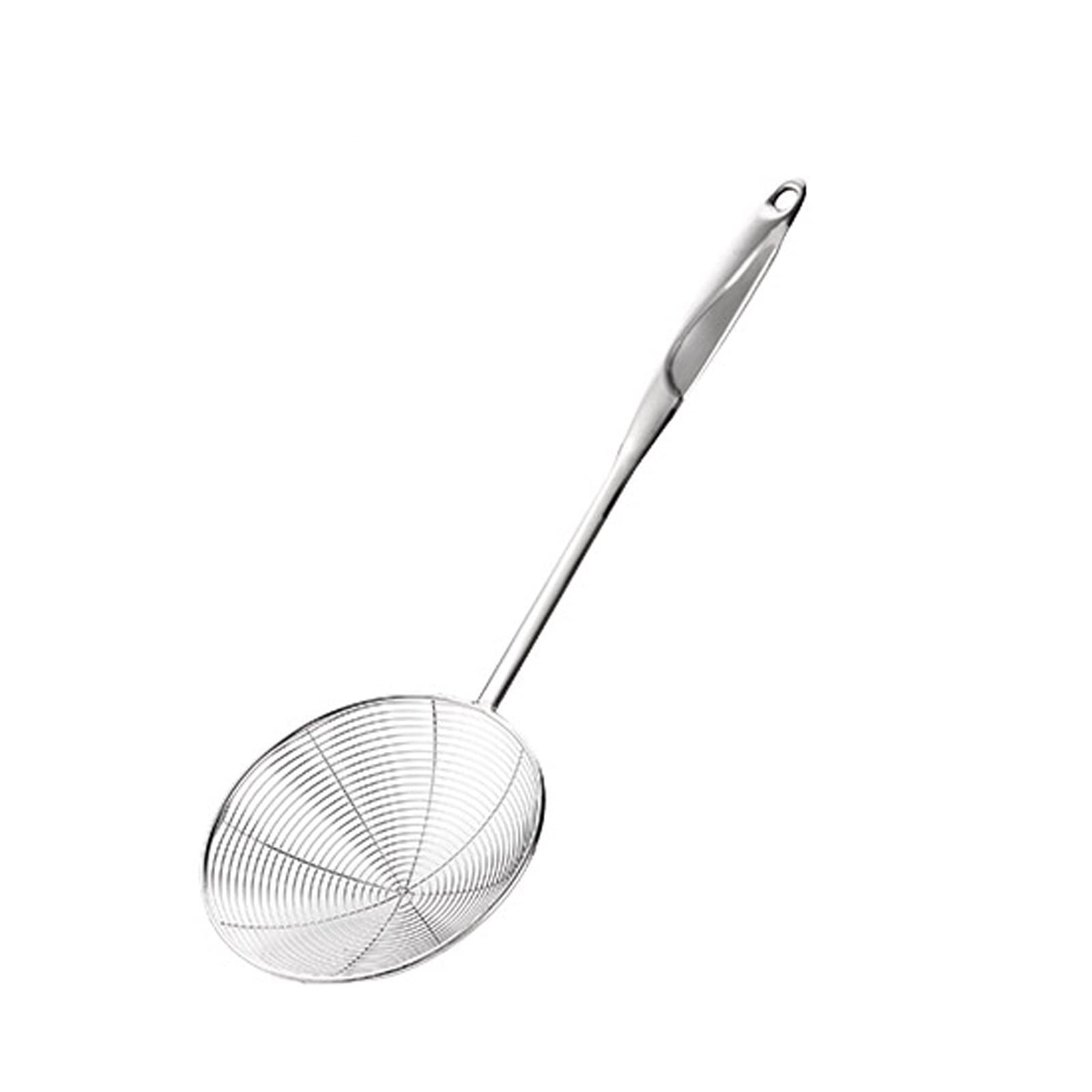 Skimmer de cocina, colador de acero inoxidable, colador de sartén de restaurante de cocina familiar, comida frita, verduras, colador de wonton (Size : L)