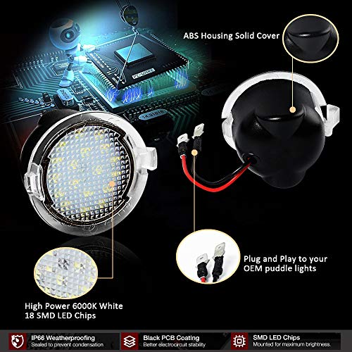 Lámparas LED para espejo lateral D-Lumina 2 piezas blanco 6000K miniatura 4
