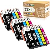 Palmtree Compatible para Epson 33XL 33 XL Cartucho de Tinta de Repuesto para Epson Expression Premium XP-530 XP-540 XP-7100 XP-635 XP-640 XP-830 XP-900 XP-630 XP-645 (Paquete de 15)