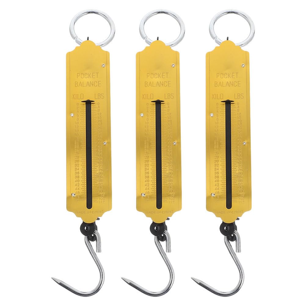 3 Stück Mechanisches Hängewaagen 50 Kg/110 Lb Gold