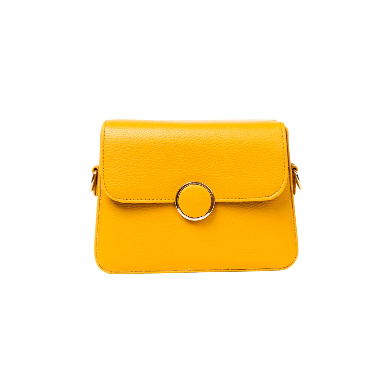 Angel Kiss Elegant Leatherette Crossbody Bag for Women - Small Shoulder Purse with Gold Ring Accent - Stylish Designer Handbag for Everyday and Evening Use (Yellow) (B0DCTXQ7M7) Amazon Price History, Amazon Price Tracker
