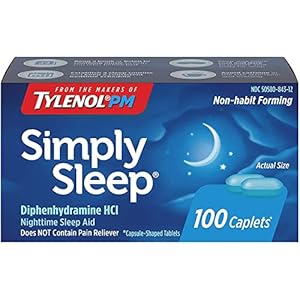 Simply Sleep Nighttime Sleep Aid Caplets – 100 caplets, Pack of 3