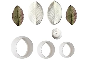 Growtail 6Pcs Rose Leaf Cutter and Veiner Set