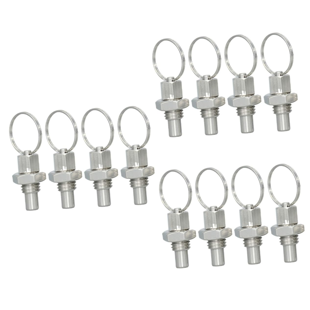 Generic 3sets Locking Pin Ring Spring Plunger Spring Pin Loaded Plunger Mechanical Accessories for Mold Chassis 4pcs*3