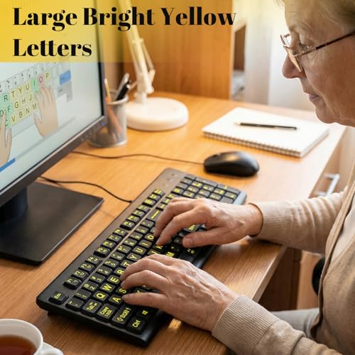 Pegatinas Grandes para Teclado en Inglés Heclia Universal miniatura 4