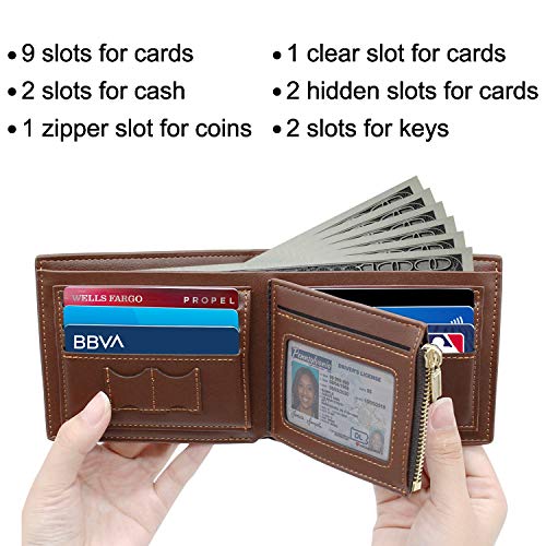 Personalized Wallet for Men Custom Photo Wallet Engraved Leather Trifold Wallet4