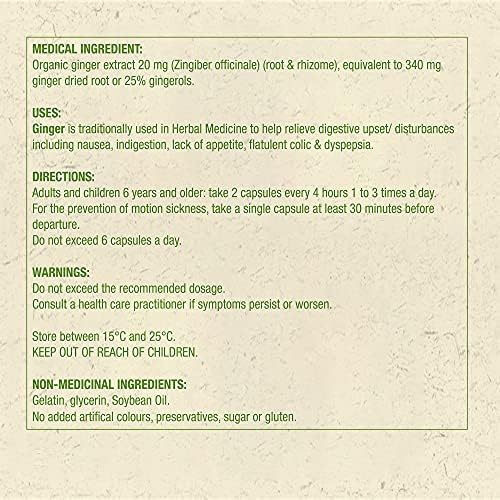 Gravol Ginger Liquid Gel Capsules for Upset Stomach and Nausea, 24 Capsules crasygen