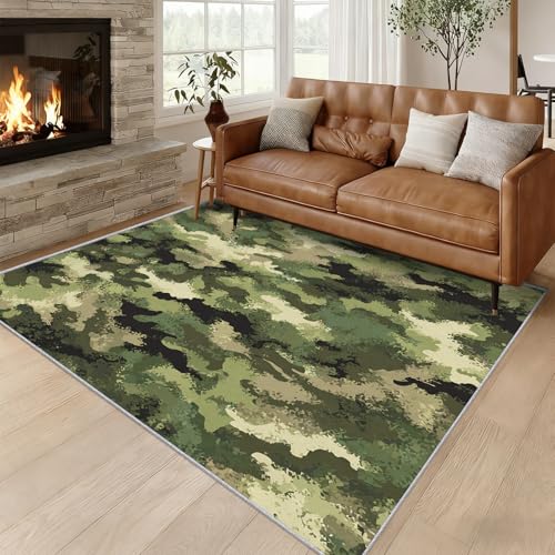 Tapis vert militaire camo doux et antidérapant modèle P-&83