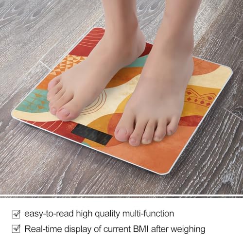 Báscula digital Boho Abstract para baño 400 lb capacidad miniatura 5