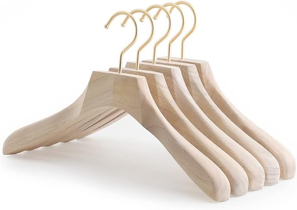 Natural Camphor Wood Hanger Wardrobe Clothing Store Home Suit Clothes Hanging Non-Slip