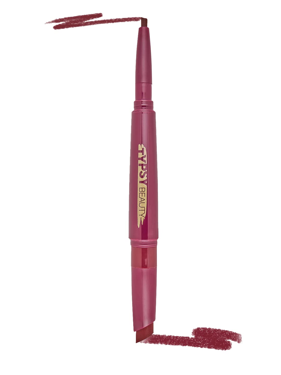 Typsy Beauty Twist & Pout Lipstick & Lip Liner I Lipstick with Matching Liner for Defined Lips I Splills Tea | Matte Finish & Contoured Lip Effect I Chocolate Brown | Korea Made I 0.75 + 0.16g