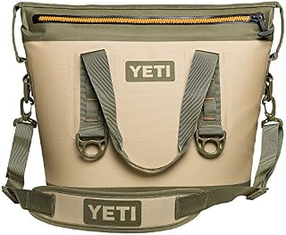 YETI Hopper Two 20 Portable Cooler, Field Tan / Blaze Orange