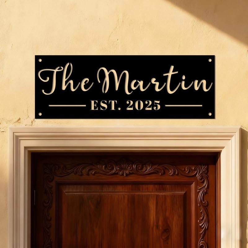 LIPAYMAN Acrylic Name Plate for House 15x30 cm – Custom Rectangular Home Entrance Name Board 2