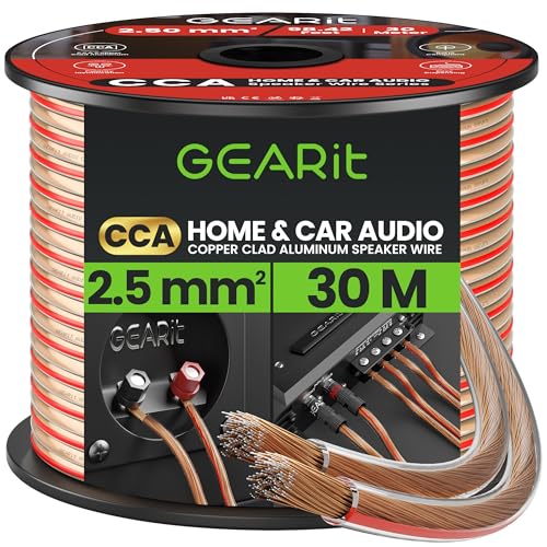 Cable de altavoz GearIT calibre 14 que elimina las distorsiones de audio en tus altavoces