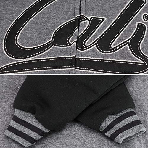 Men's Athletic California Sherpa Fleece Lined Cali Zip Up Hoodie Jacket3