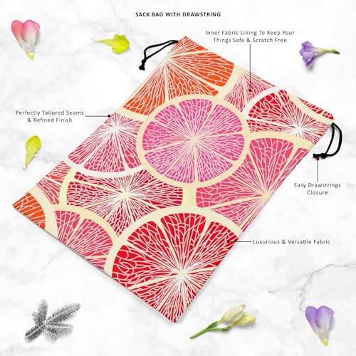Image of ArtzFolio Grapefruit | Reusable Sack Bag | Bag for Gym, Storage, Vegetable & Travel