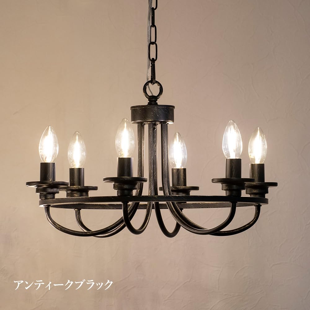 Amazon.co.jp: ムーラ シャンデリア 6灯 LED対応 IND-008-6 電球なし