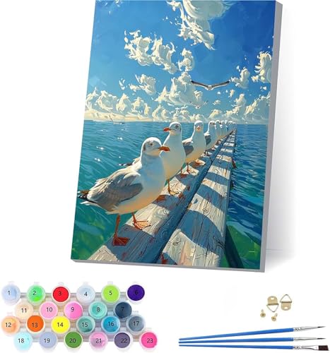 G  yCgoCio[ C DIY Paint by Numbers LbghG h G fW^G uVƃANG̋ l̂߂̃NGCeBuȎ z[ ItBX Mtg 40x50cm t[t 5-43