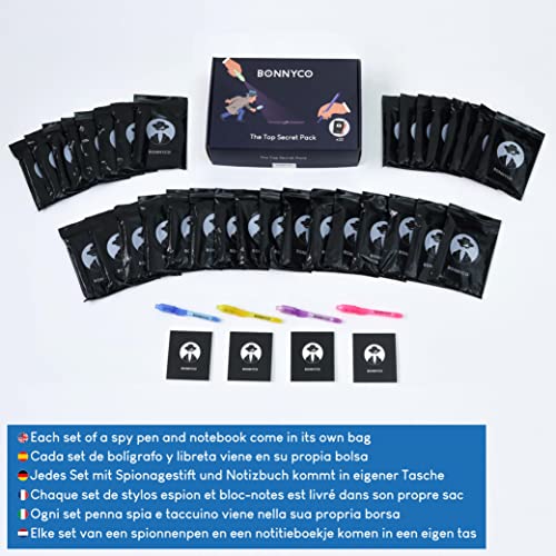 Bonnyco Penna Invisibile E Taccuino, 32 Pezzi Gadget Compleanno Bambini, Regalini Fine Festa Compleanno, Regalino Fine Festa, Giocattoli Pignatta | Gadget Bambini Con Penna Spia, Scuola Bomboniere - 6