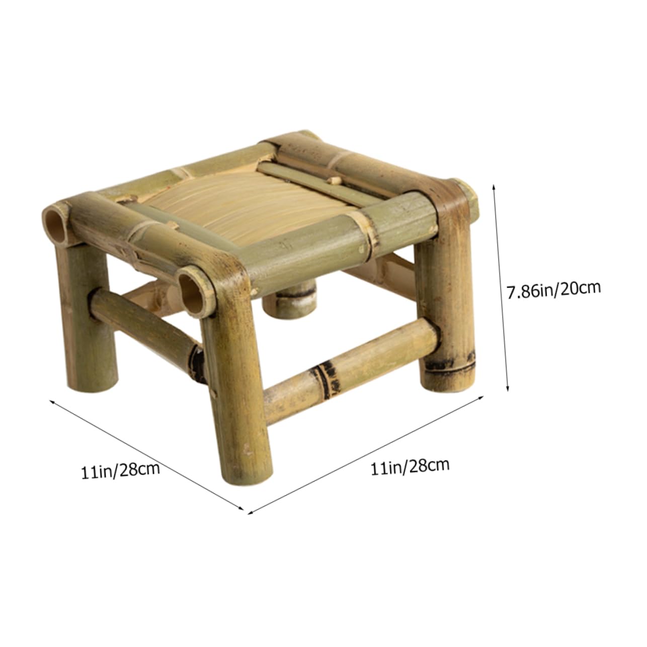 WHAMVOX Stool Chinese Style Small Chair Retro Stool for Room Kitchen for Bathroom Sturdy Weaving