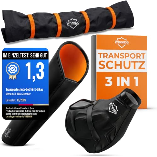 E-Bike Transportschutz Set 3-teilig für Motor, Akku und Lenker I wasserabweisende Schutzhüllen...