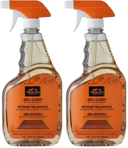 Traeger Grills BAC679 Grill Cleaner Spray Bottle,Grease Cutter,Keep Grill Shiny,No Harmful Chemicals,Citrus Scent,946ml,(Pack of 2)