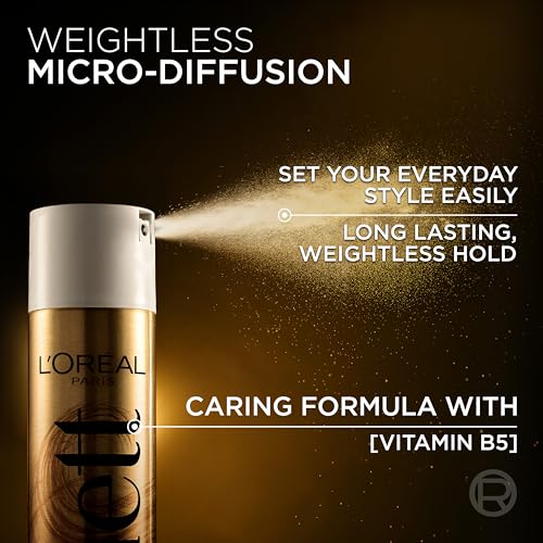 L'Oreal Paris Elnett Classic Hairspray, Suitable for Color Treated Hair, up to 72-Hour Extra Strong Hold Formula with Humidity Resistant Frizz Control, Hairspray with Soft, Brushable Finish, 11 oz - image 5