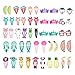 HBF Multicolor 50 Clips Pelo Niña Metal Pinzas Pelo Bebe Niña Patrón De Dibujos Animados Y Fruta Horquillas De Pelo Infantiles