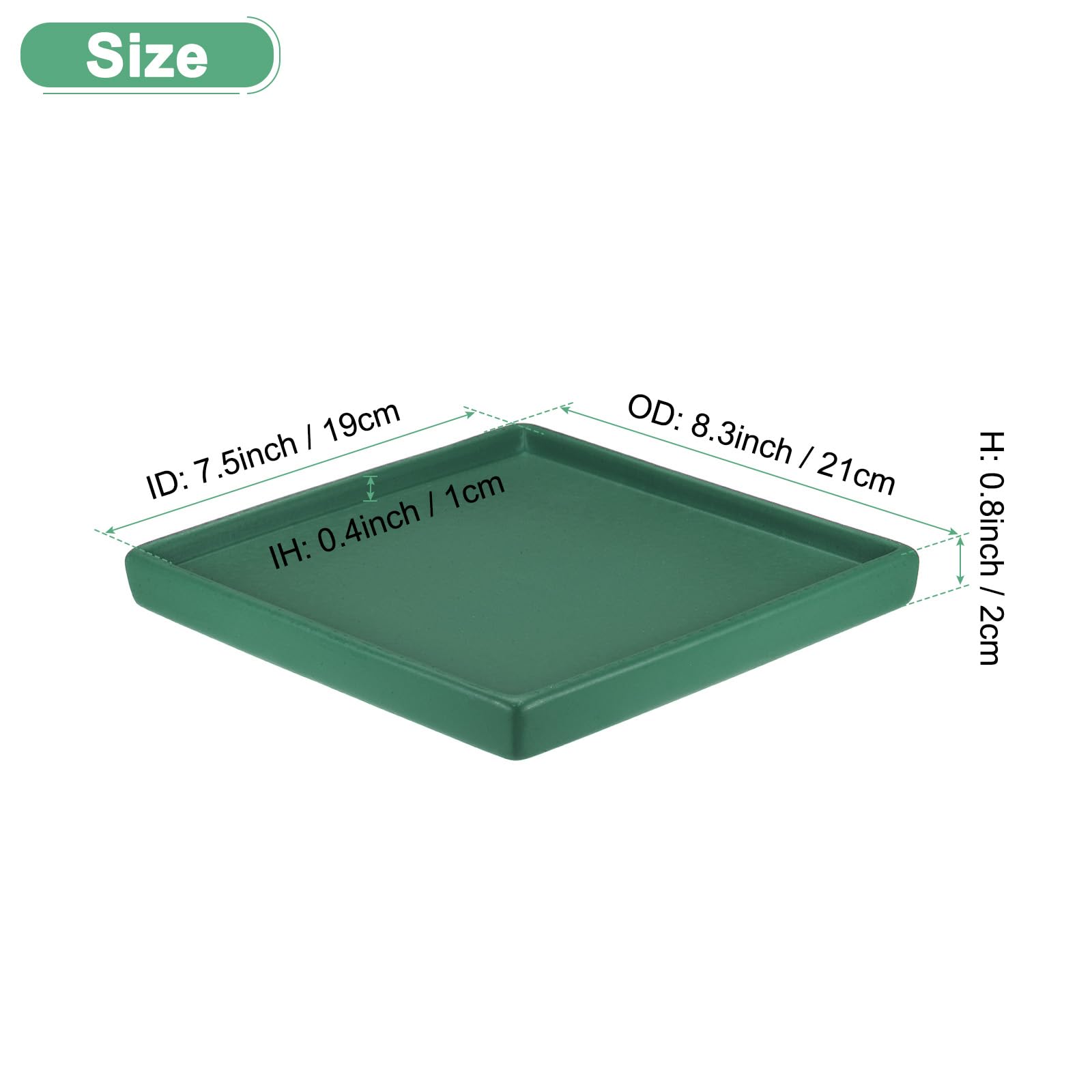 M METERXITY Ceramic Plant Saucer, 8 Inch Plant Water Catcher Tray - Image 2