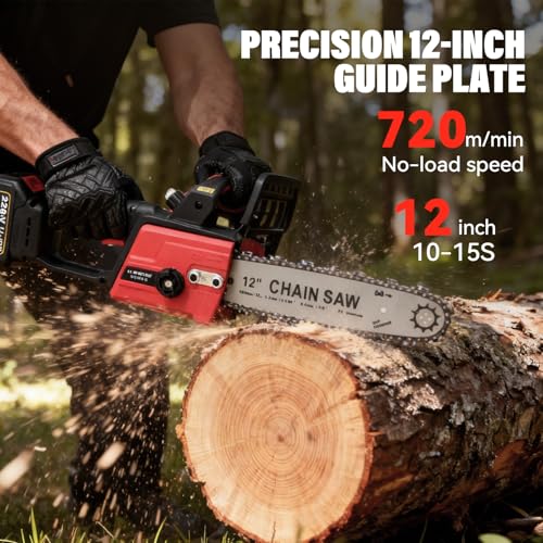 12 Brushless Chainsaw,Cordless Electric Chainsaw - image 2