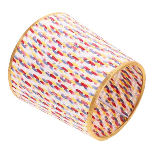 PRETYZOOM 彩色編織コーン型ランプシェード 軽量布製 室内用装飾ランプカバー 天井ライト対応 簡単設置で寝室 リビングに