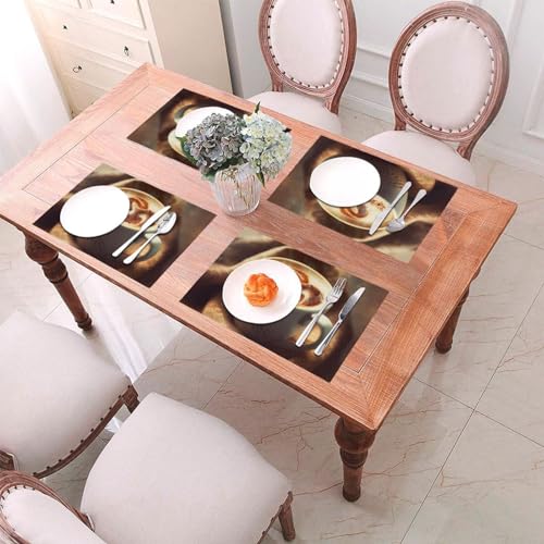Set de table en PVC tissé lavable antidérapant et résistant à la chaleur