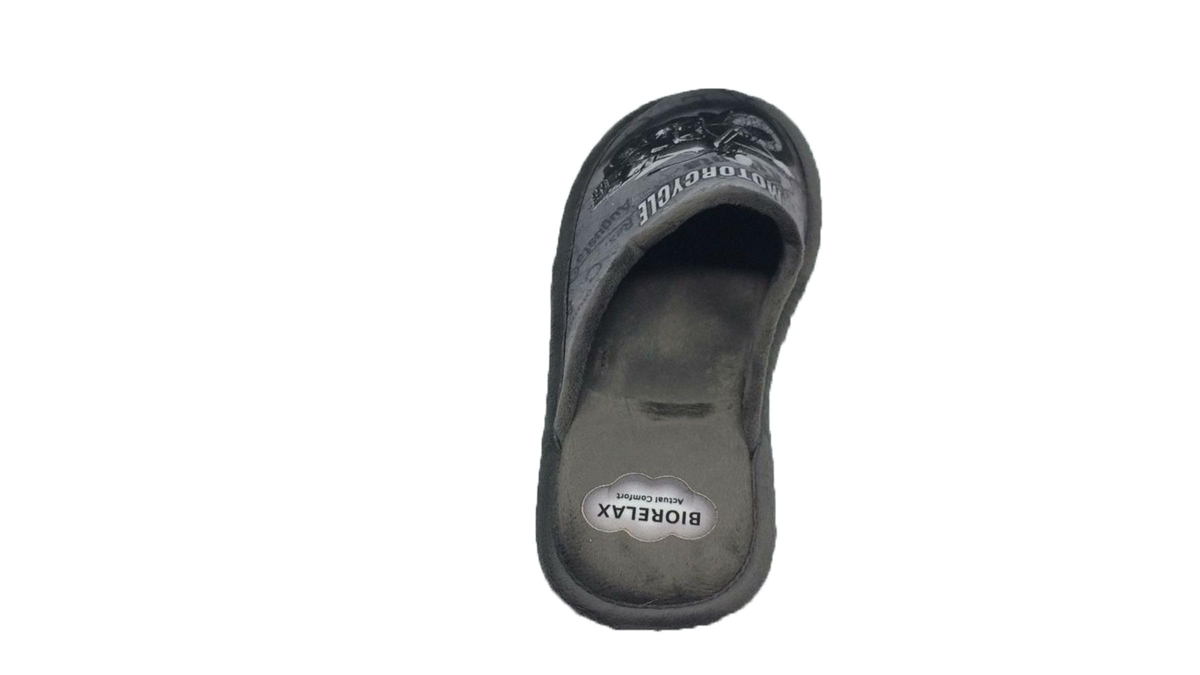 Biorelax Zapatillas de Estar por casa/Hombre Moto Gris