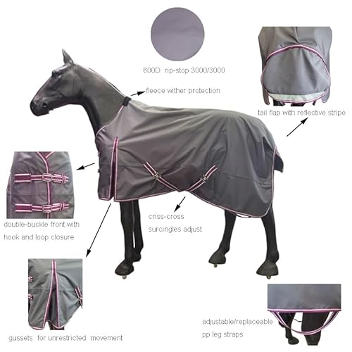 Barn & Stable 600 Denier Horse Rain Sheet Waterproof 3000 And Breathable 3000 Rip-Stop Turnout Rain Sheet Blanket For Horse thumb #1