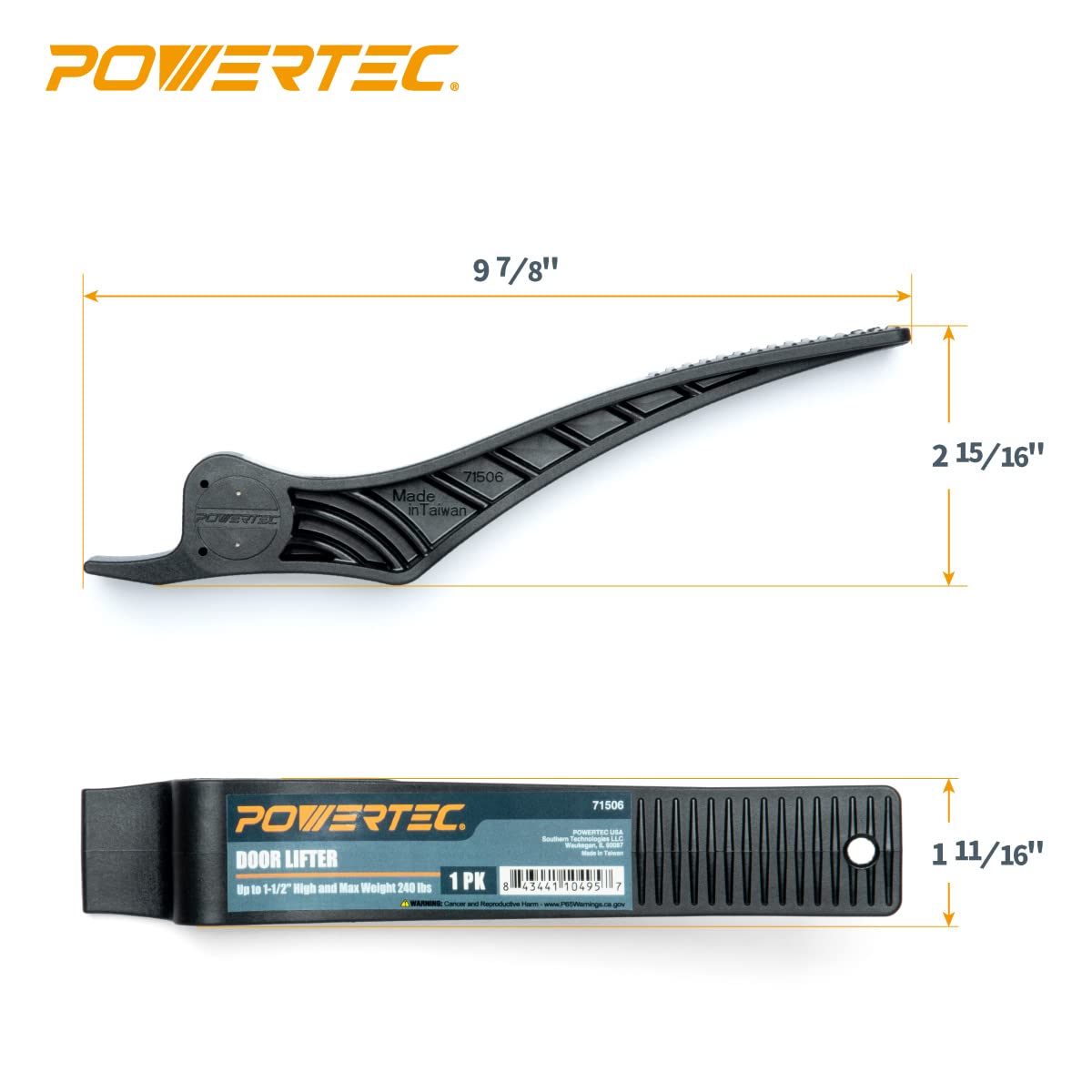 POWERTEC Door Lifter, Foot Operated Drywall, Panel Lifter, Drywall Lifter for Fitting Doors, Plasterboard, Easily Attache Door on Hinges for Carpenter (71506) — Amazon image 2