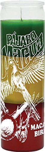 INDIO Vela de cristal de 7 días Guacamayo Pájaro VerdeAmarillorojo disponible en Yaxa Guatemala